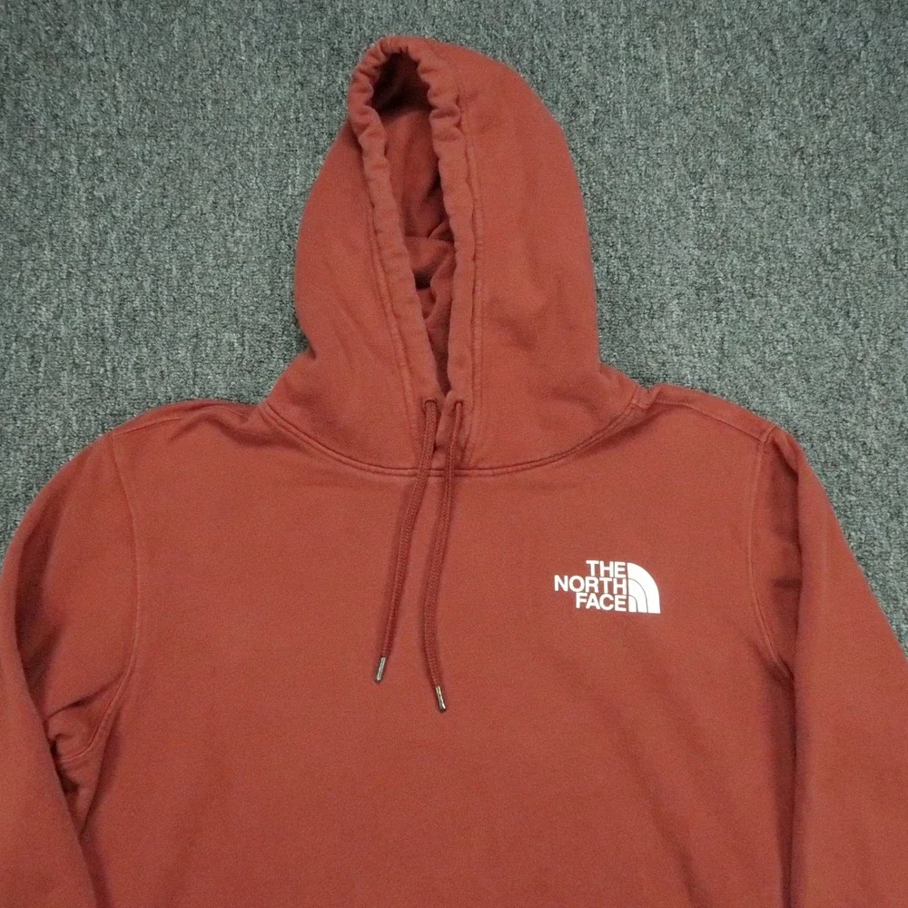 The North Face Hoodie Mens Large Red Rust Half Dome Pullover Hooded Hiking *